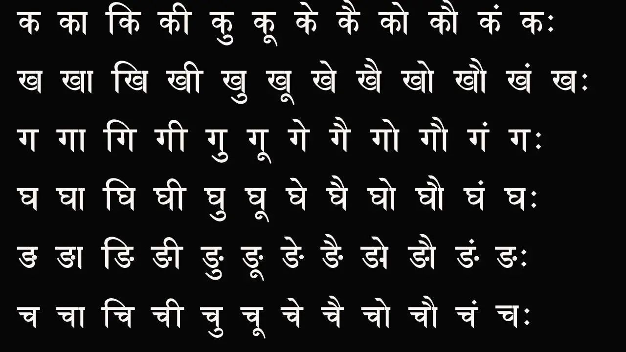 marathi barakhadi chart in english